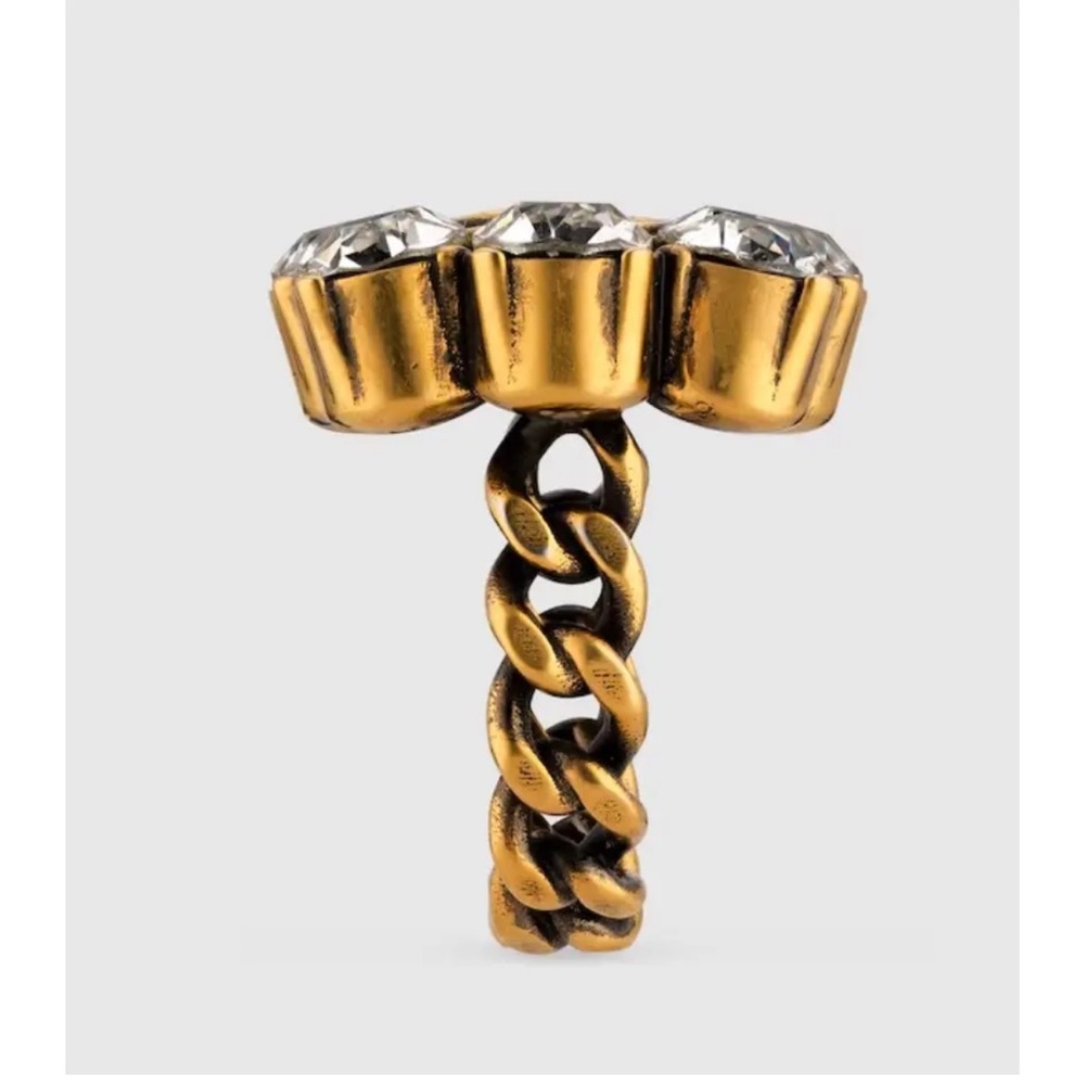 NWT GUCCI GG Marmont Crystal Ring  Designer Size: M / IT 16 - Picture 4 of 16